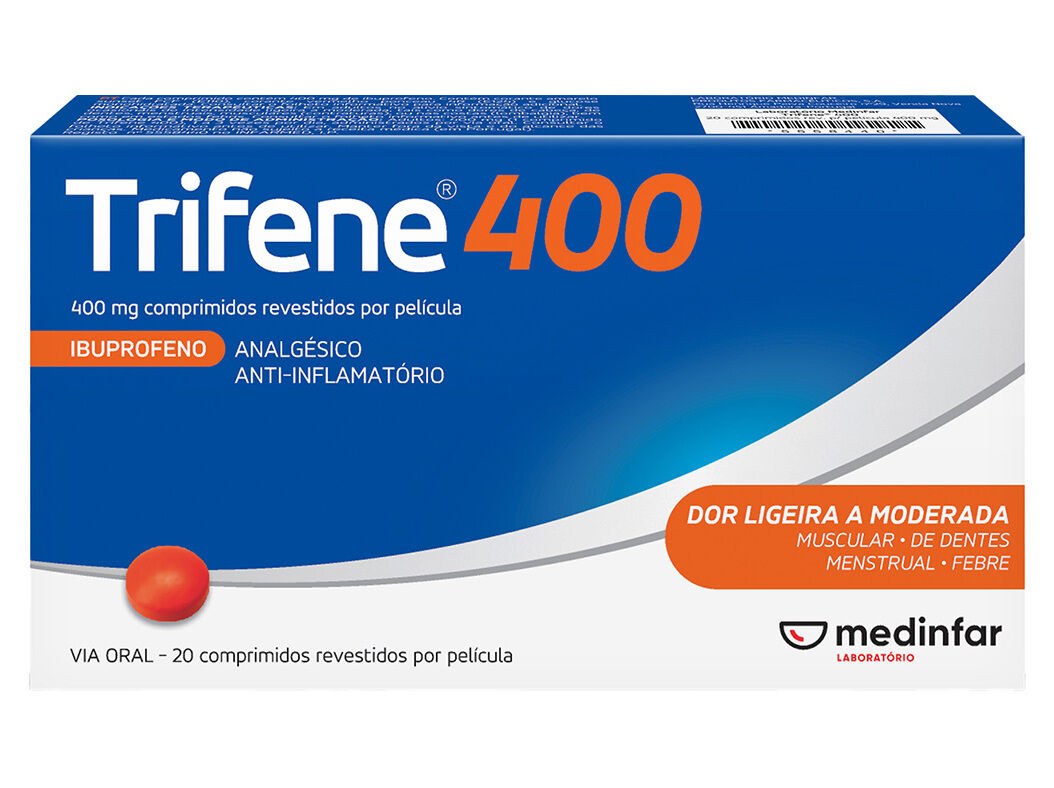Comprimidos Trifene 400mg 20un | Auchan