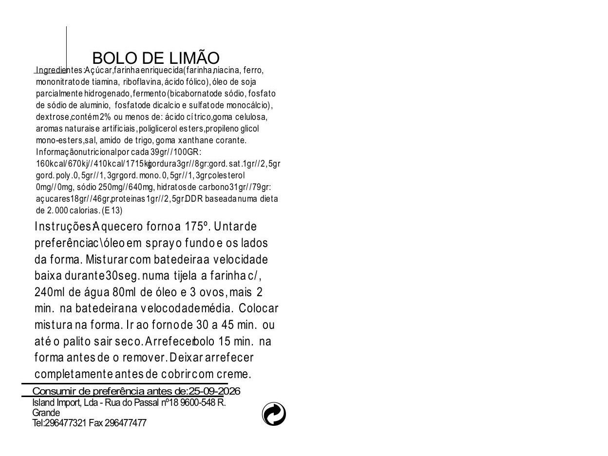 PREPARADOS DUNCAN HINES BOLO DE LIM&Atilde;O 432 GR image number 1