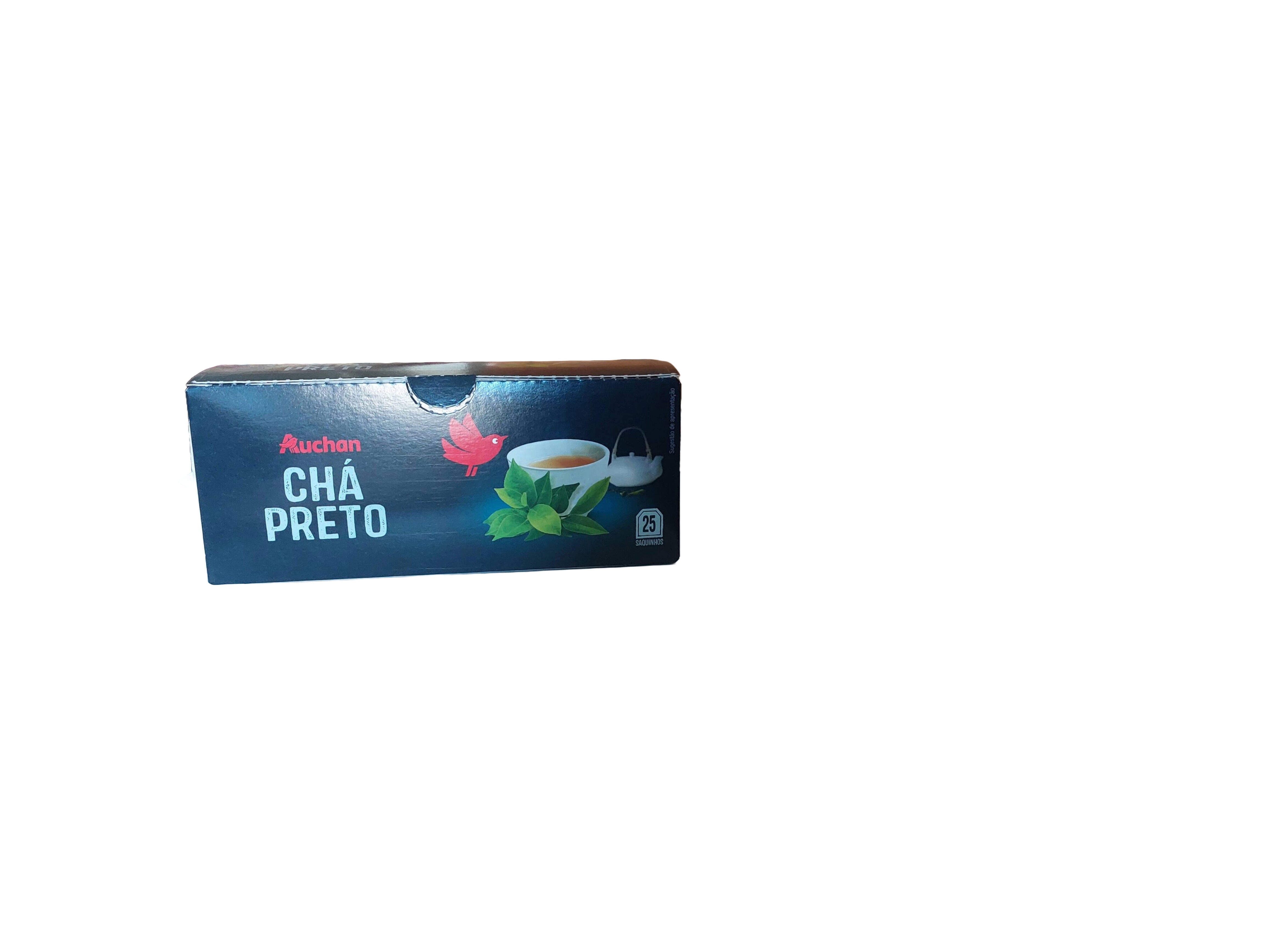 CH&Aacute; PRETO AUCHAN 25 SAQUETAS