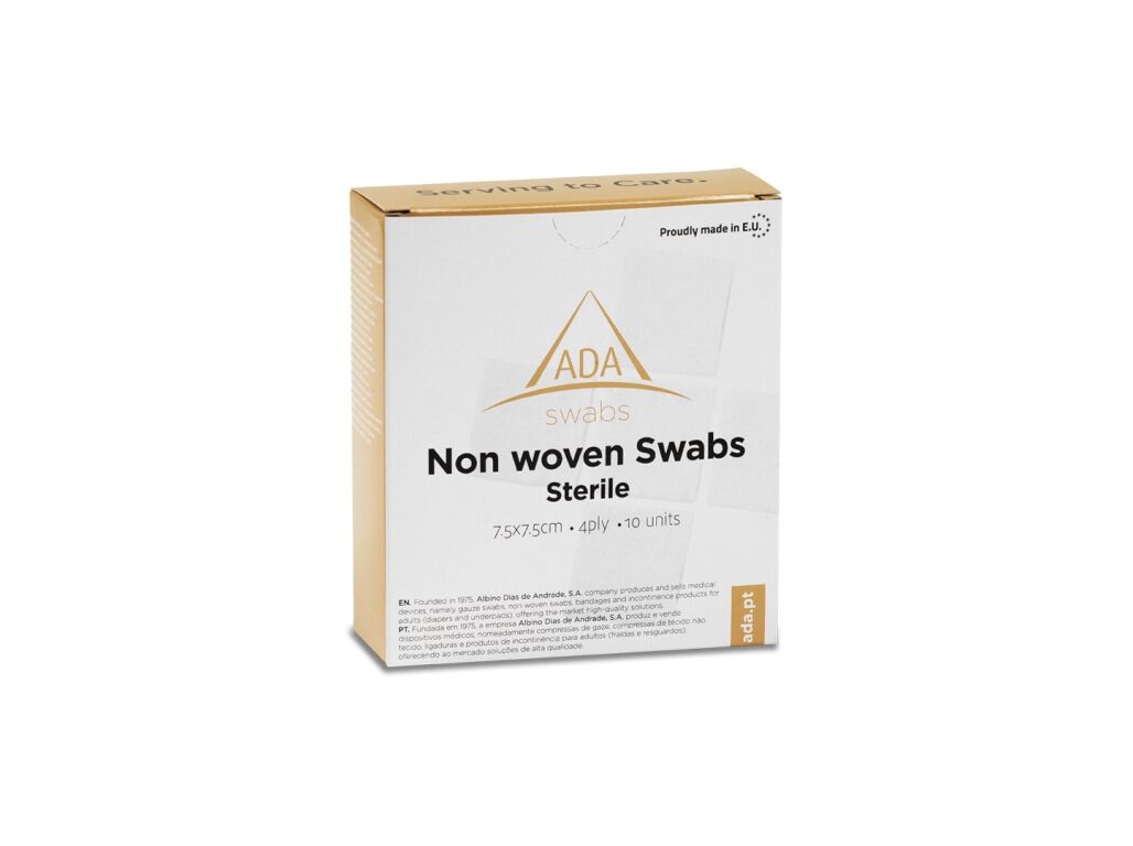 COMPRESSA ADA TNT ESTERILIZADA 7.5X7.5 4 CAMADAS 10UN