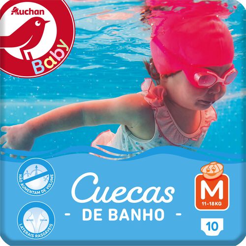 CUECAS DE BANHO AUCHAN BABY M 11-18KG 10UN