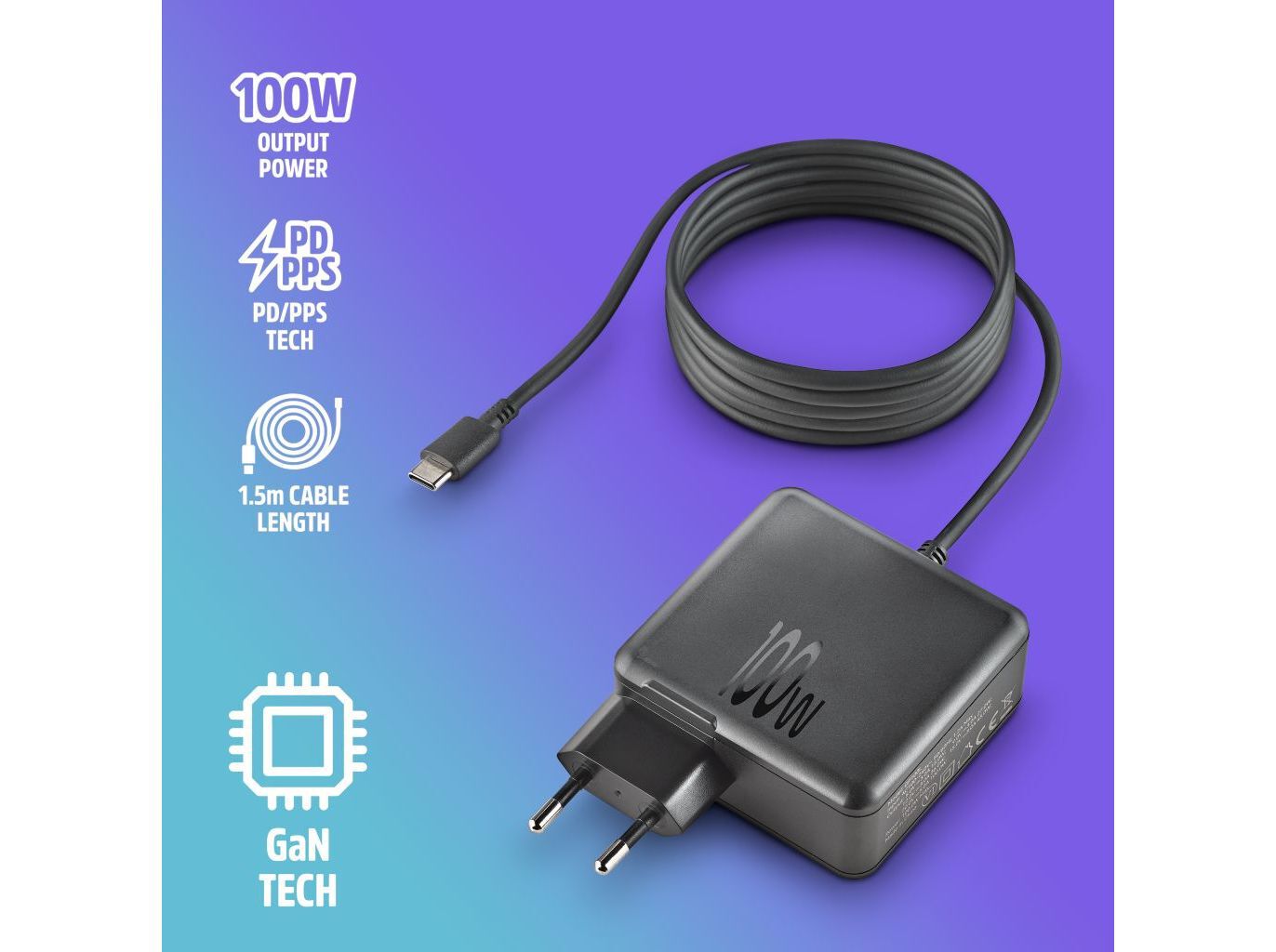 CARREGADOR NGS GAN100W USB-C image number 2