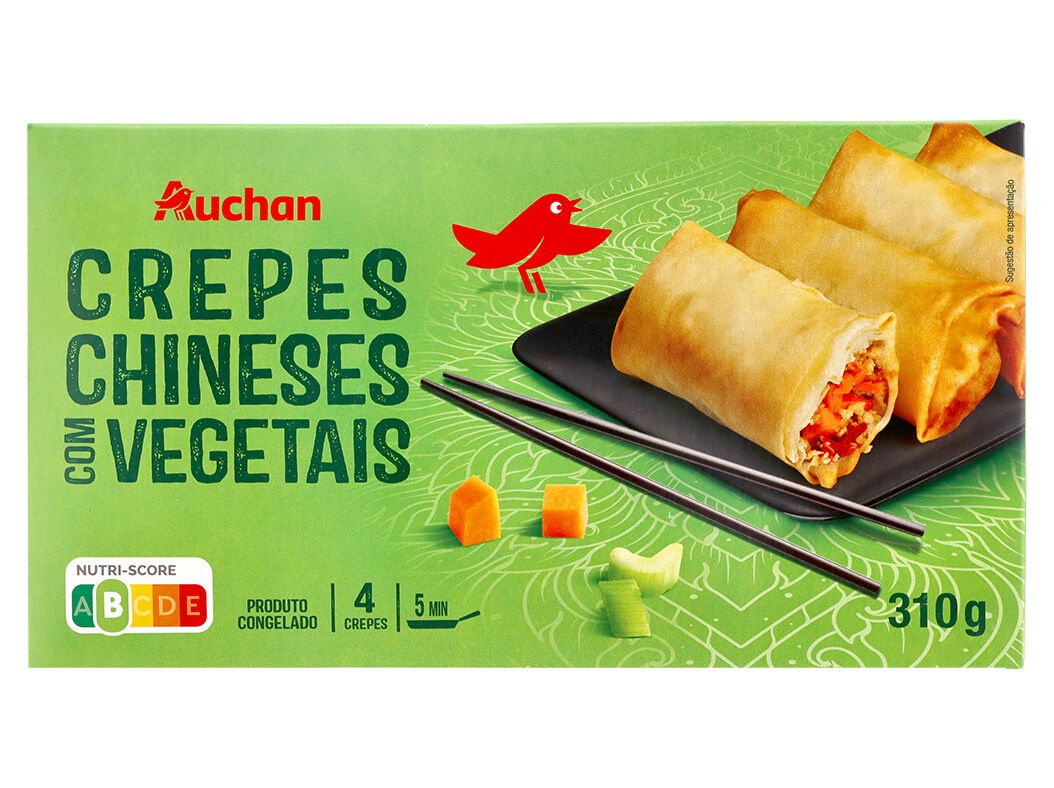 CREPES CHINESES AUCHAN COM VEGETAIS 4UN 310G