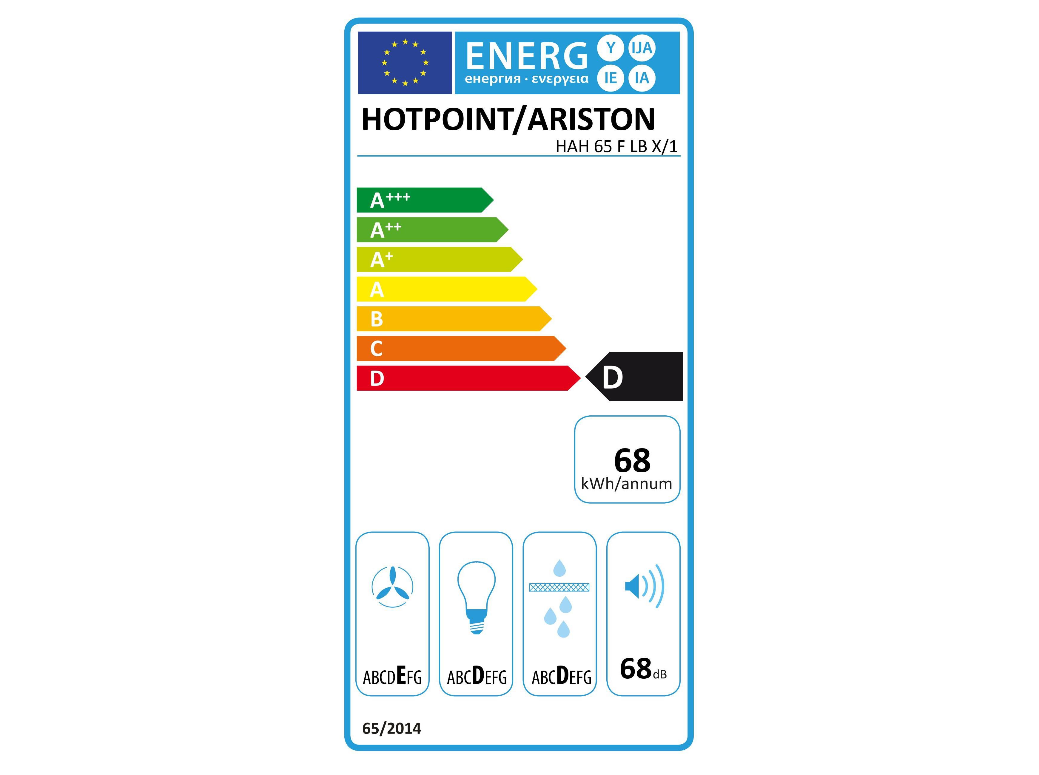 EXAUSTOR DE GAVETA HOTPOINT HAH 65 F LB X/1 INOX C 384M3/H image number 3