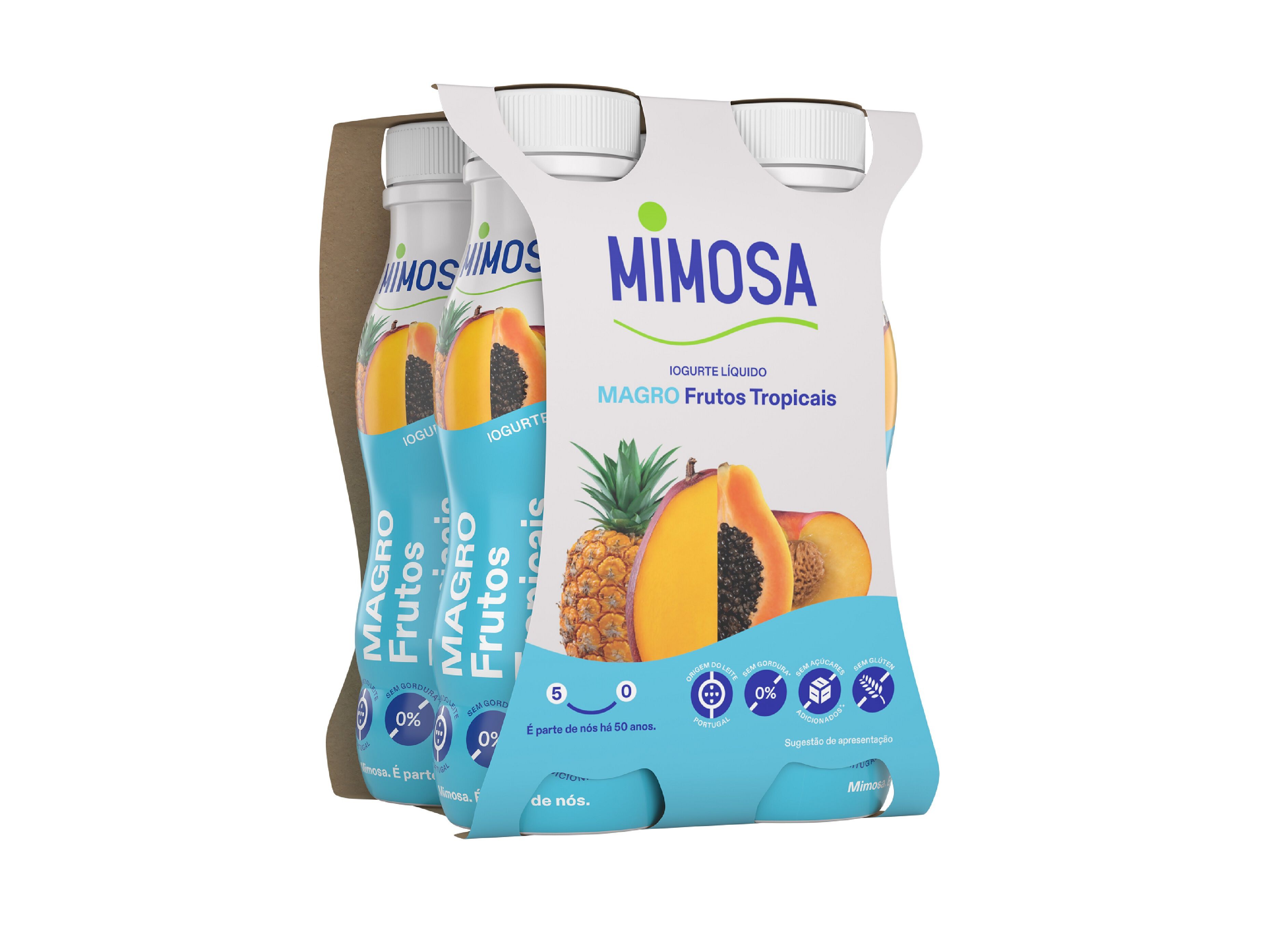 IOGURTE MAGRO LIQUIDO MIMOSA FRUTOS TROPICAIS 4X151ML image number 1