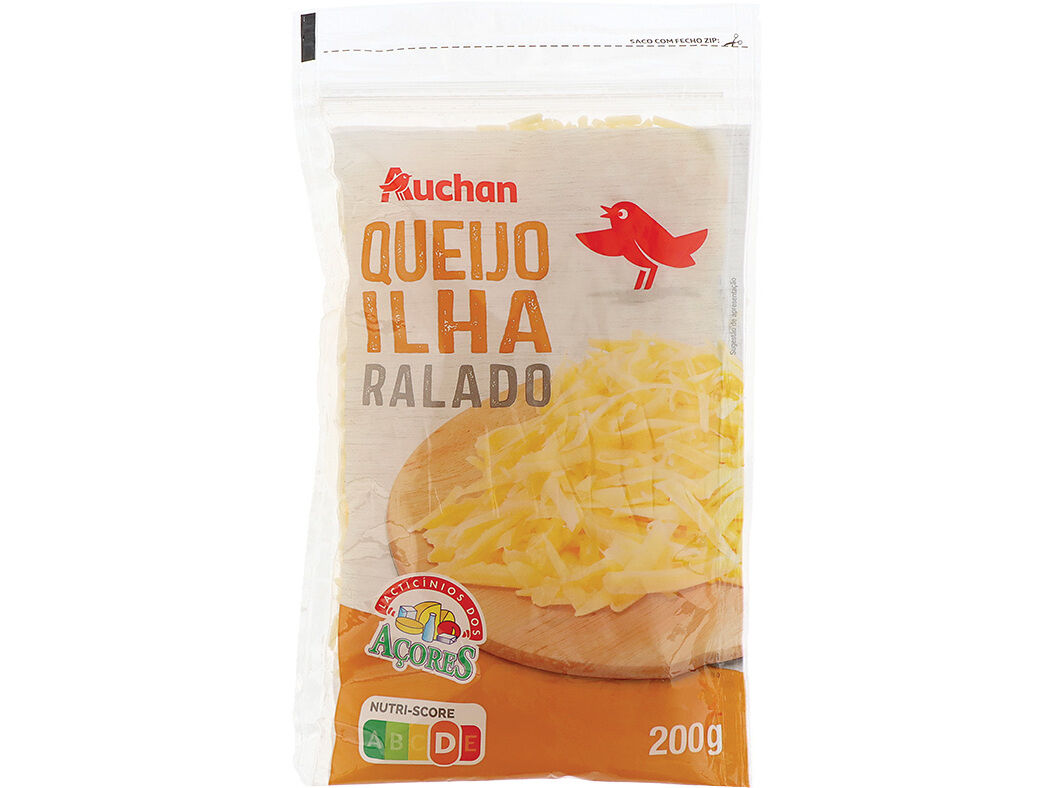 QUEIJO DA ILHA AUCHAN RALADO 200G image number 0