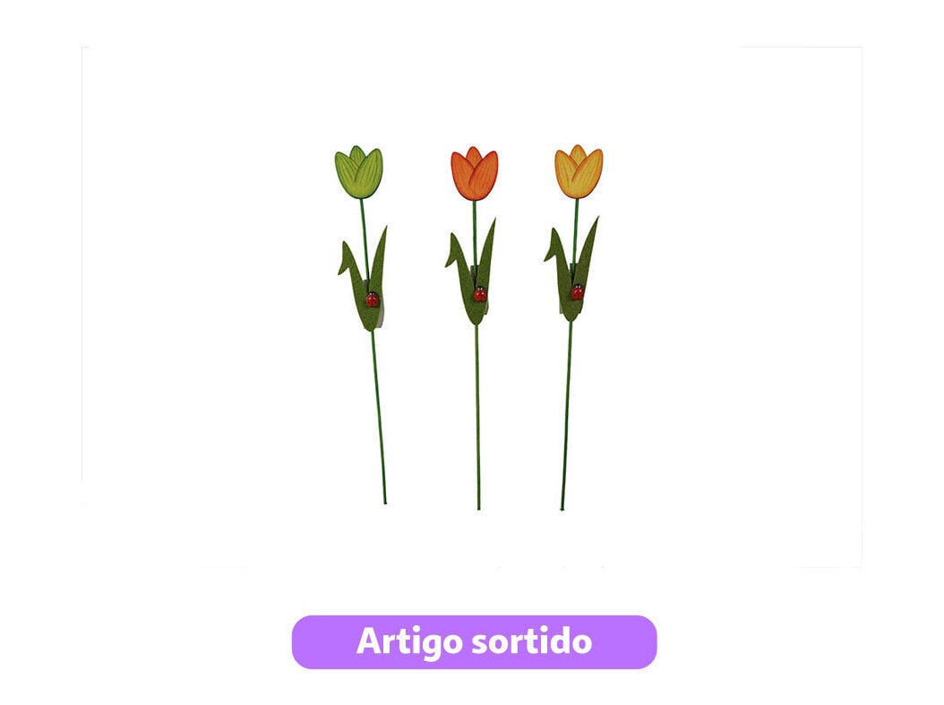 TULIPA EM BAMBOO GARDENSTAR STICK ALT 30CM CORES SORTIDAS