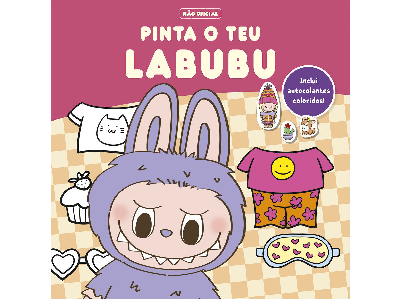LIVRO PINTA O TEU LABUBU - INCLUI AUTOCOLANTES COLORIDOS! image number 1