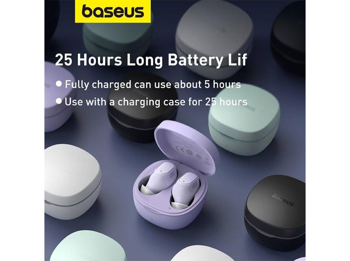 AURICULARES TWS BASEUS BOWIE WM01 BRANCO image number 5