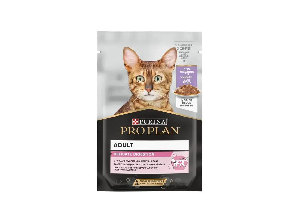 COMIDA H&Uacute;MIDA PARA GATO PRO PLAN DELICATE COM PERU 85G
