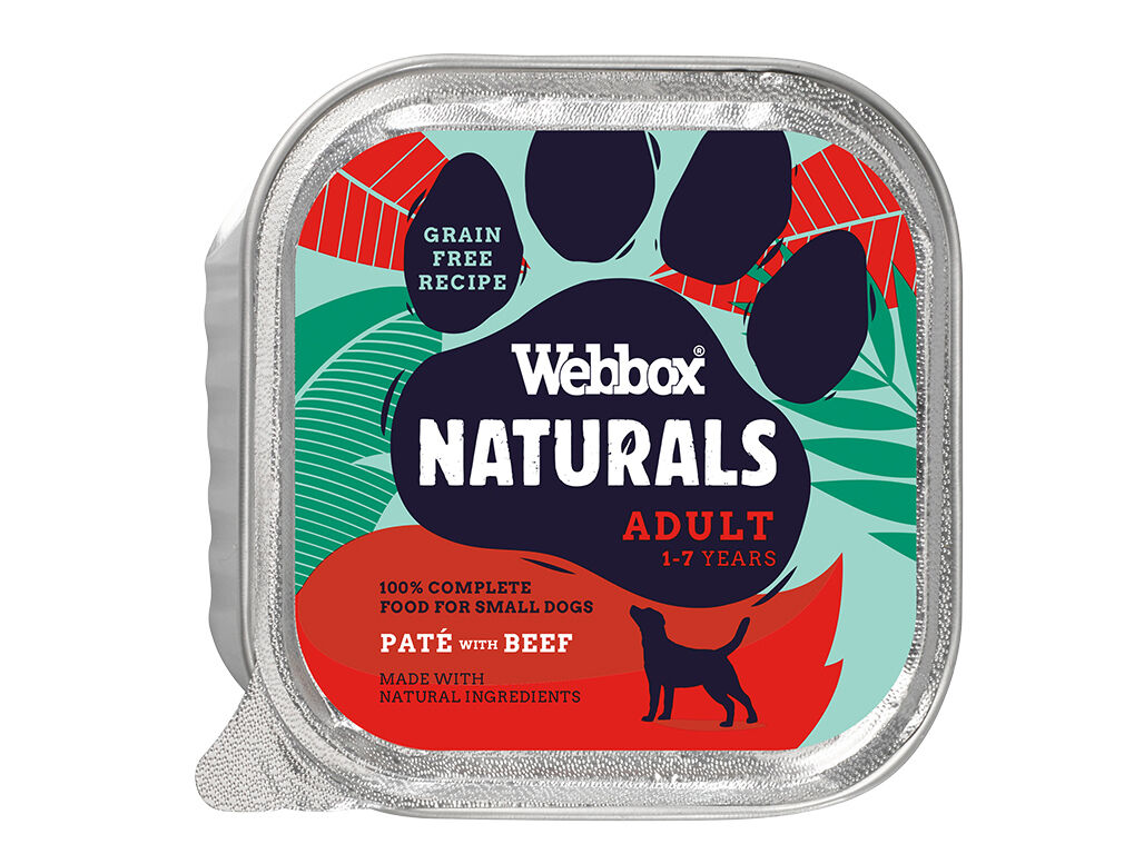 COMIDA H&Uacute;MIDA NATURAL PARA C&Atilde;O WEBBOX PAT&Ecirc; COM VACA 150G