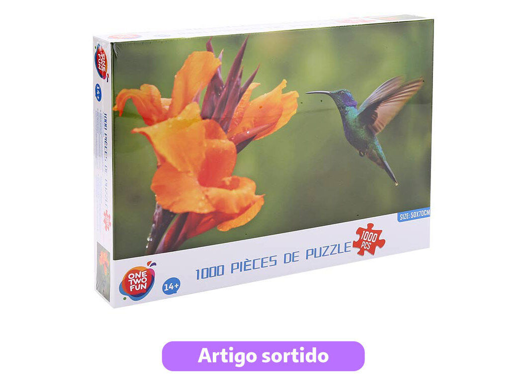 PUZZLE 1000 PE&Ccedil;AS ONE TWO FUN ANIMAIS E NATUREZA MODELOS SORTIDOS image number 5
