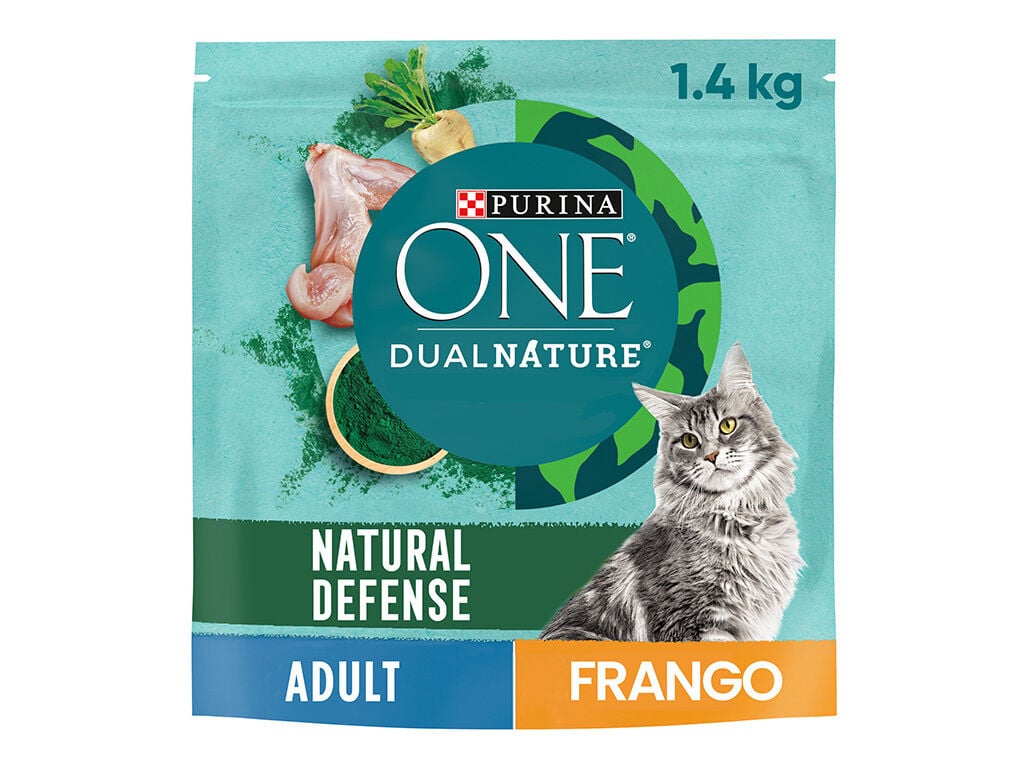 RA&Ccedil;&Atilde;O PARA GATO PURINA ONE ADULT DUAL NATURE COM FRANGO 1.4KG image number 0