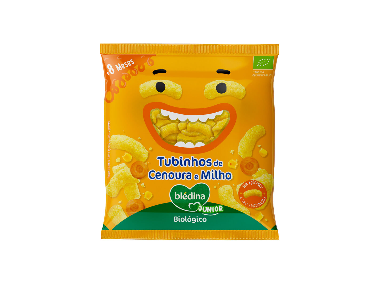 SNACK BLEDINA BIO TUBINHOS CENOURA E MILHO 20G
