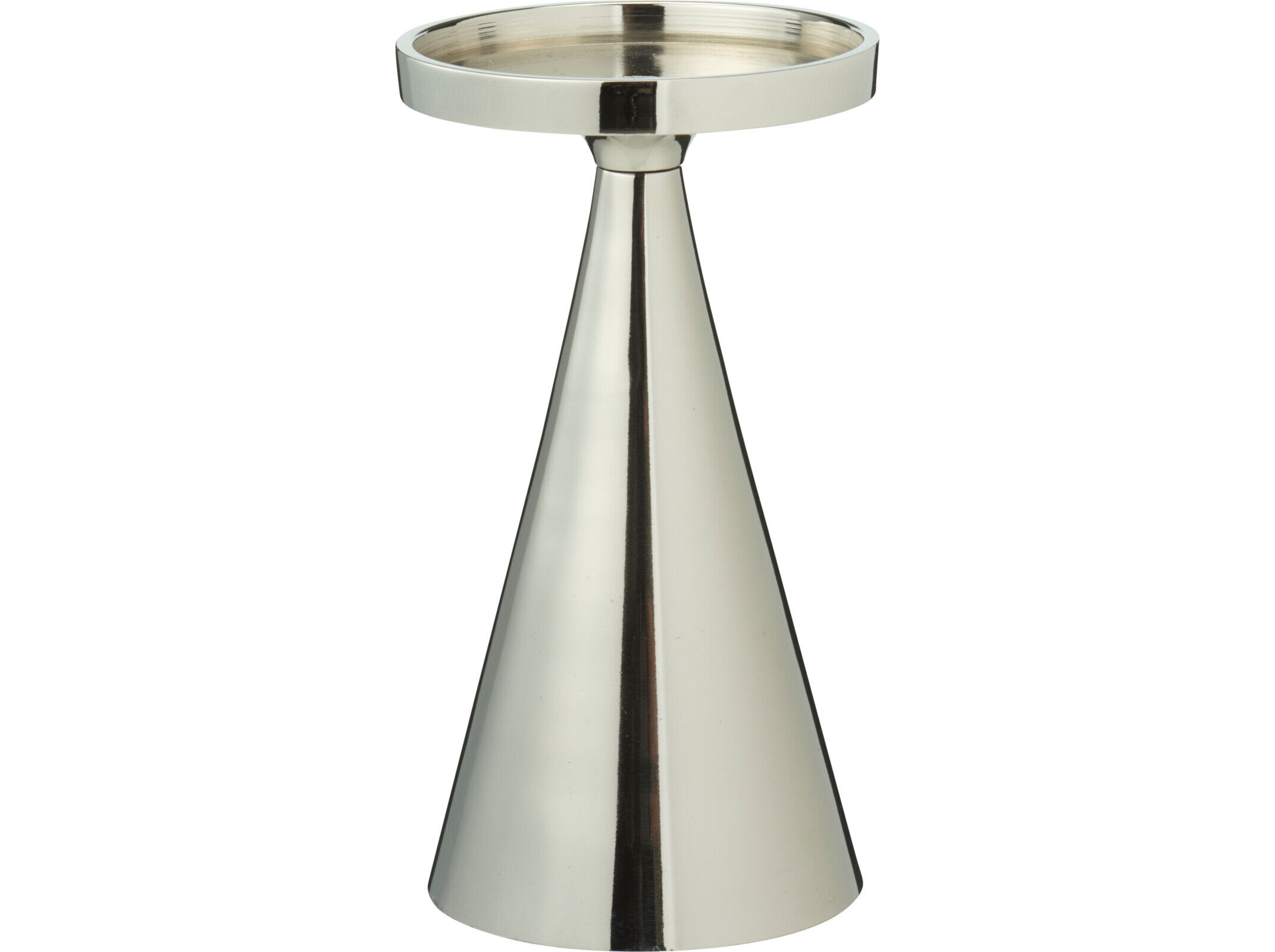 PORTA VELAS PRATEADO 17CM image number 0