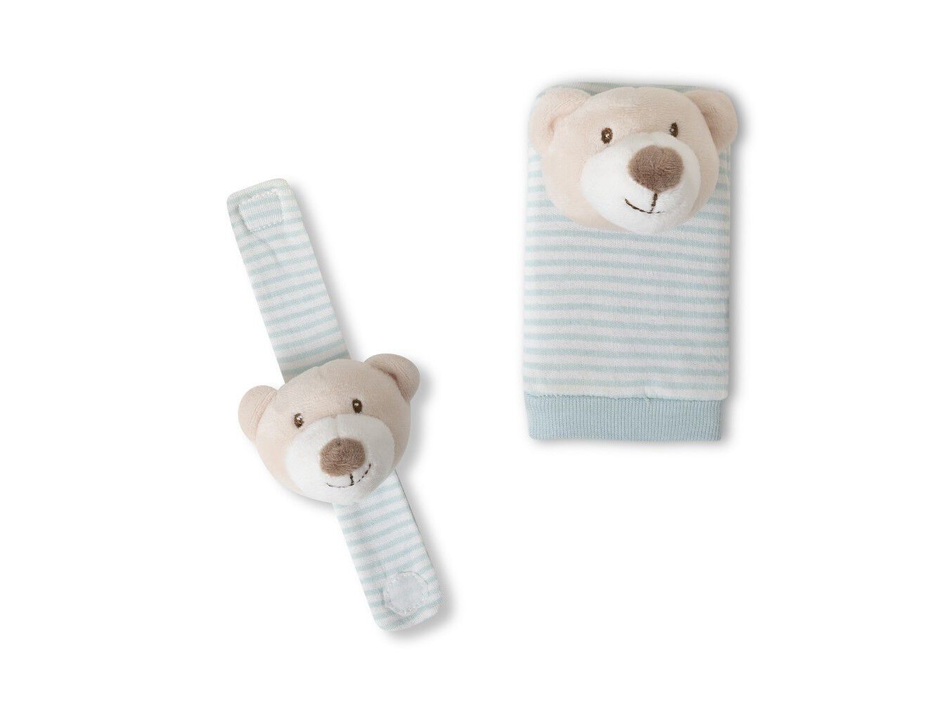 CHOCALHOS DE M&Atilde;O E P&Eacute; INTERBABY URSO AZUL image number 3