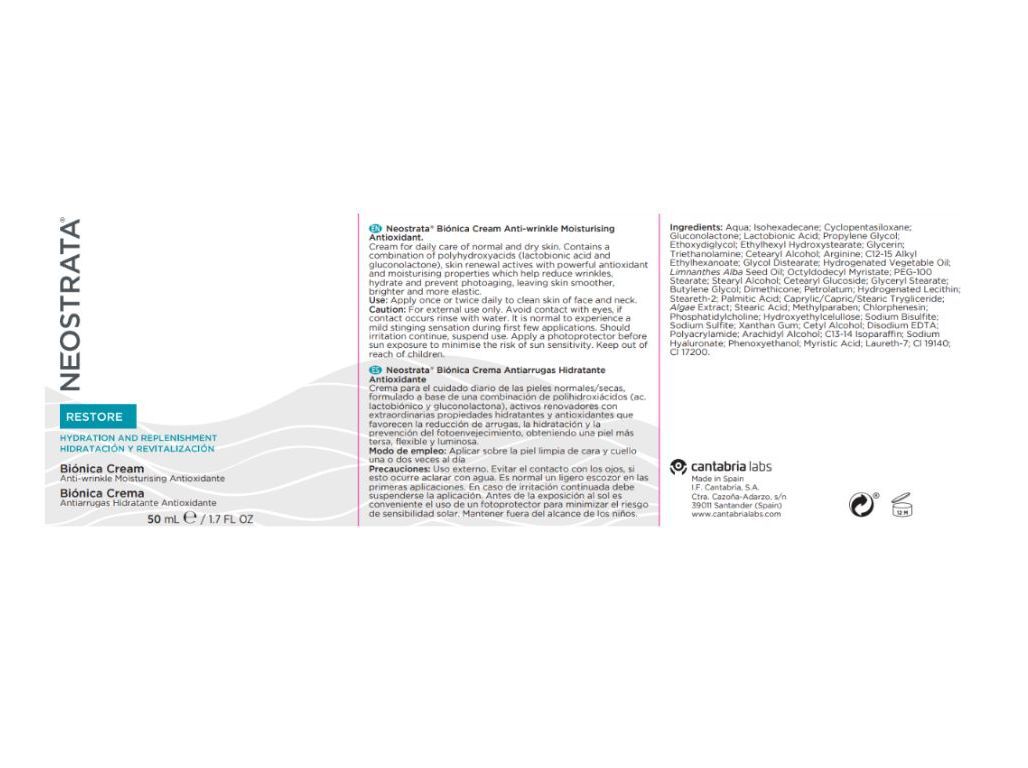 CREME ROSTO NEOSTRATA RESTORE BI&Oacute;NICO 50ML image number 1
