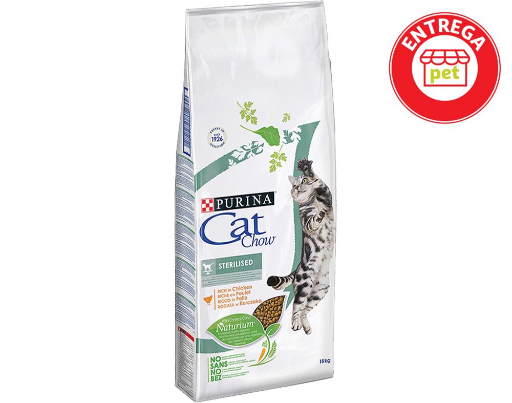 RA&Ccedil;&Atilde;O PARA GATO CAT CHOW ESTERILIZADO COM FRANGO 15KG image number 1