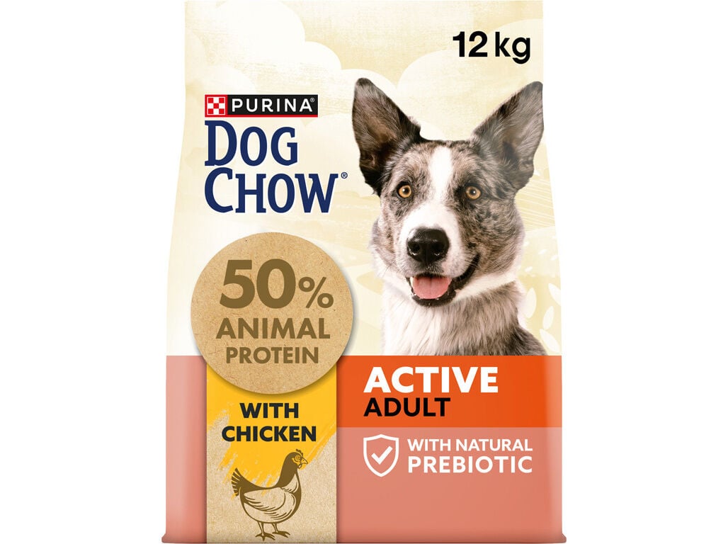 RA&Ccedil;&Atilde;O PARA C&Atilde;O DOG CHOW ACTIVE FRANGO 12KG