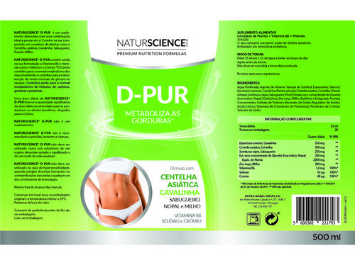 SUPLEMENTO NATURSCIENCE D-PUR 500ML image number 1