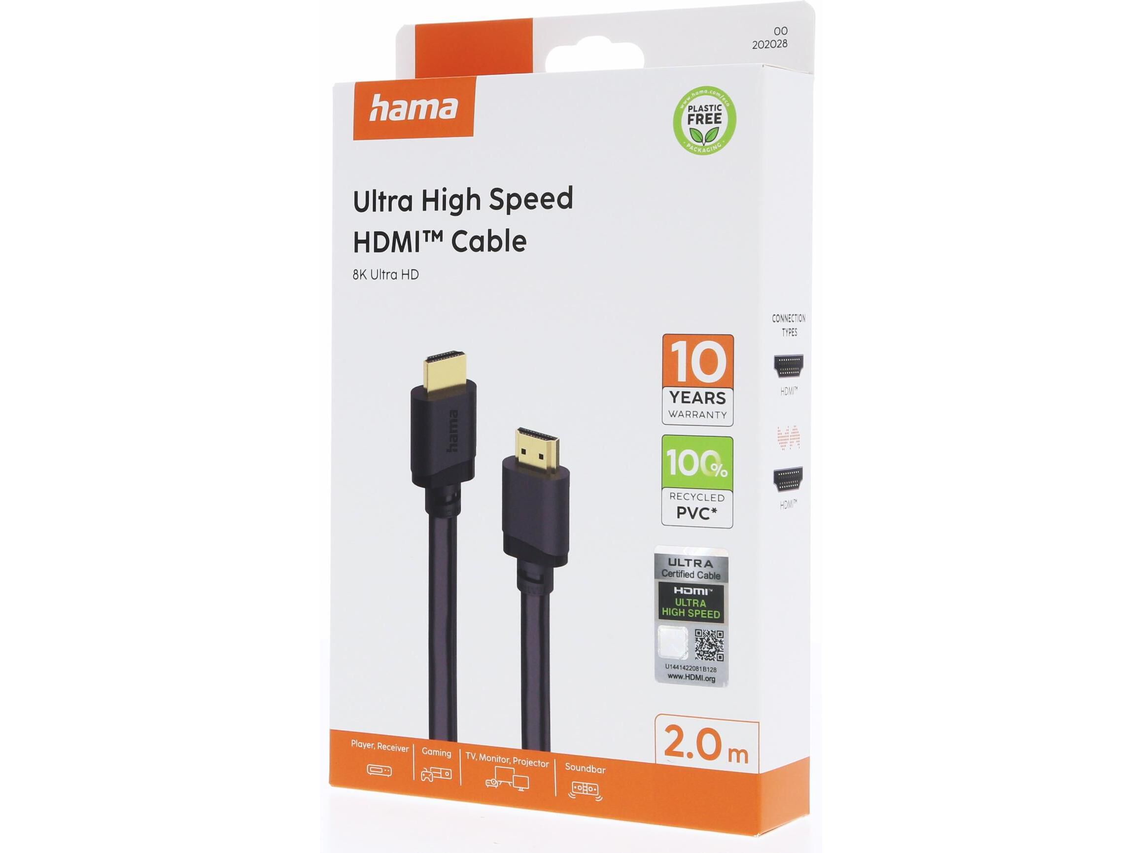 CABO HDMI HAMA 00202028 8K 2MT image number 1