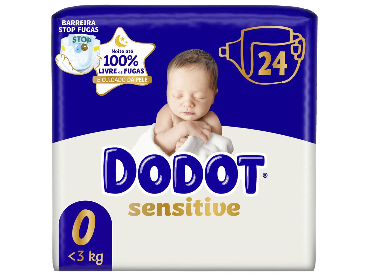 FRALDAS DODOT SENSITIVE T0 1-2.5KG 24 UN