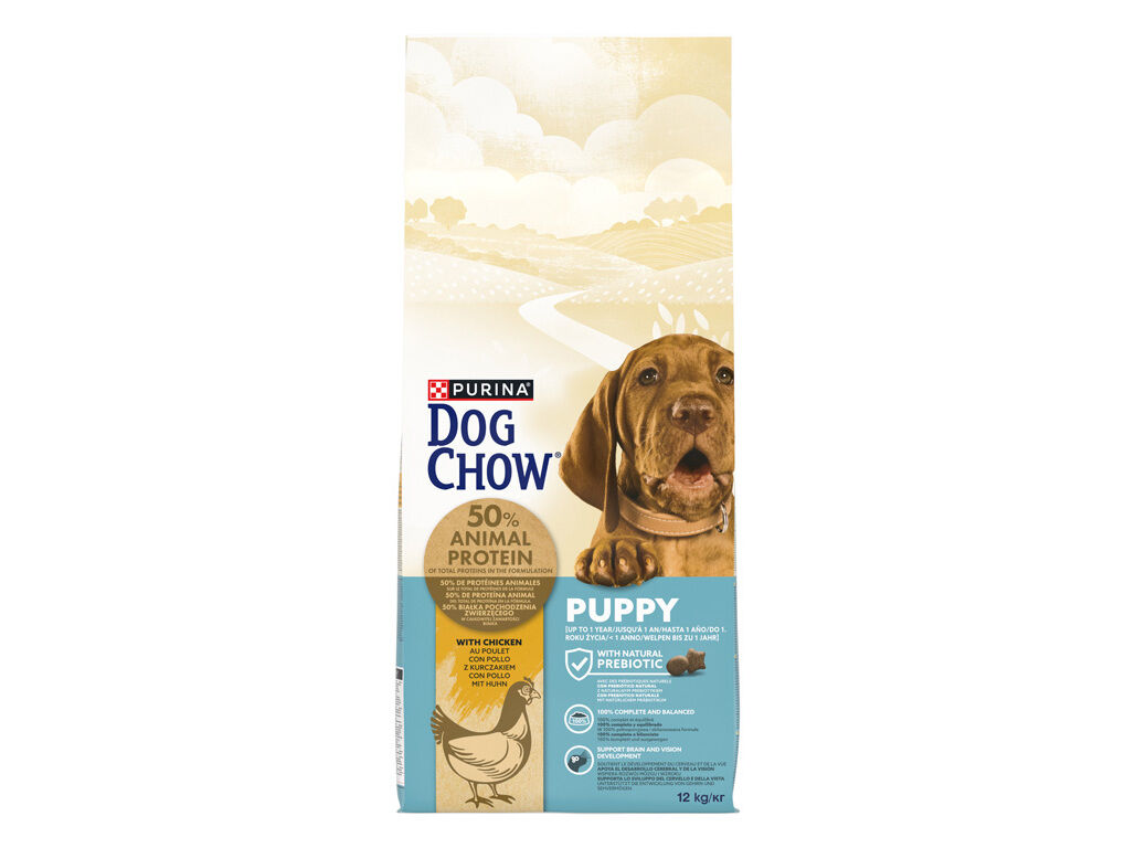 RA&Ccedil;&Atilde;O PARA C&Atilde;O J&Uacute;NIOR DOG CHOW FRANGO 12KG image number 1