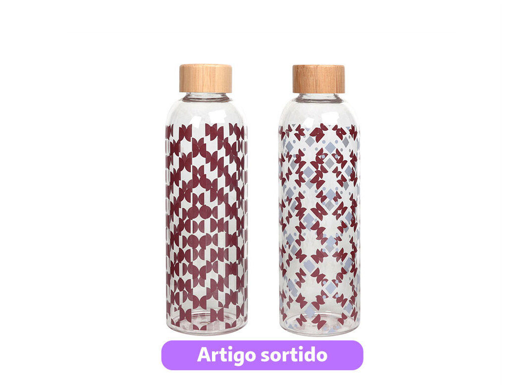 GARRAFA DE &Aacute;GUA DE VIDRO ACTUEL 0.8L MODELOS SORTIDOS