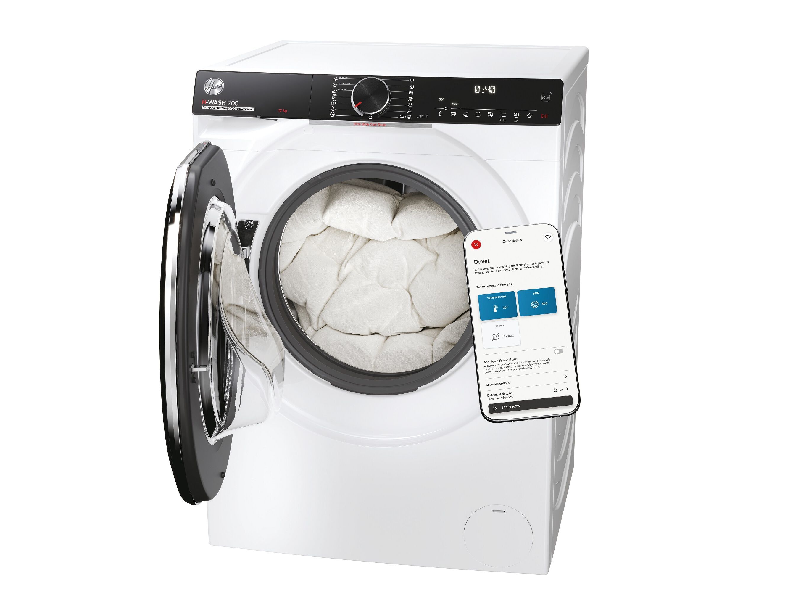 M&Aacute;QUINA LAVAR ROUPA HOOVER H7W 412MBC8-S image number 5
