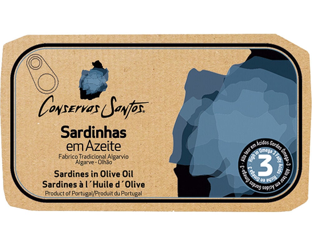 SARDINHA CAMPOS SANTOS EM AZEITE 120(90)G image number 0
