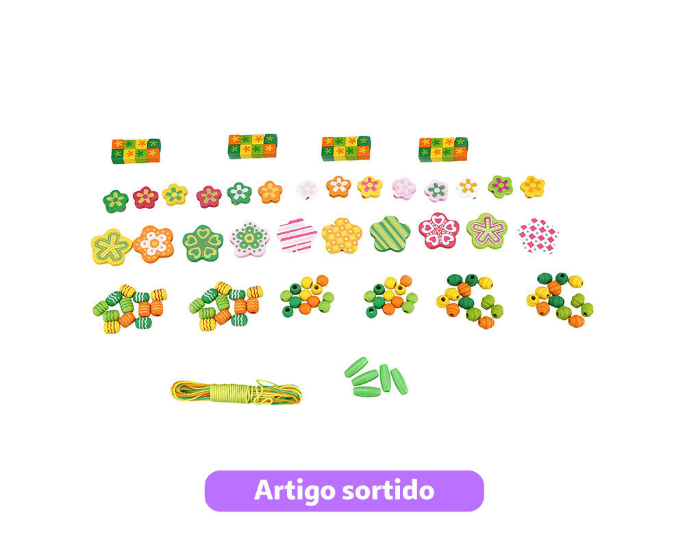 KIT DE MISSANGAS ONE TWO FUN EM MADEIRA MODELOS SORTIDOS image number 2