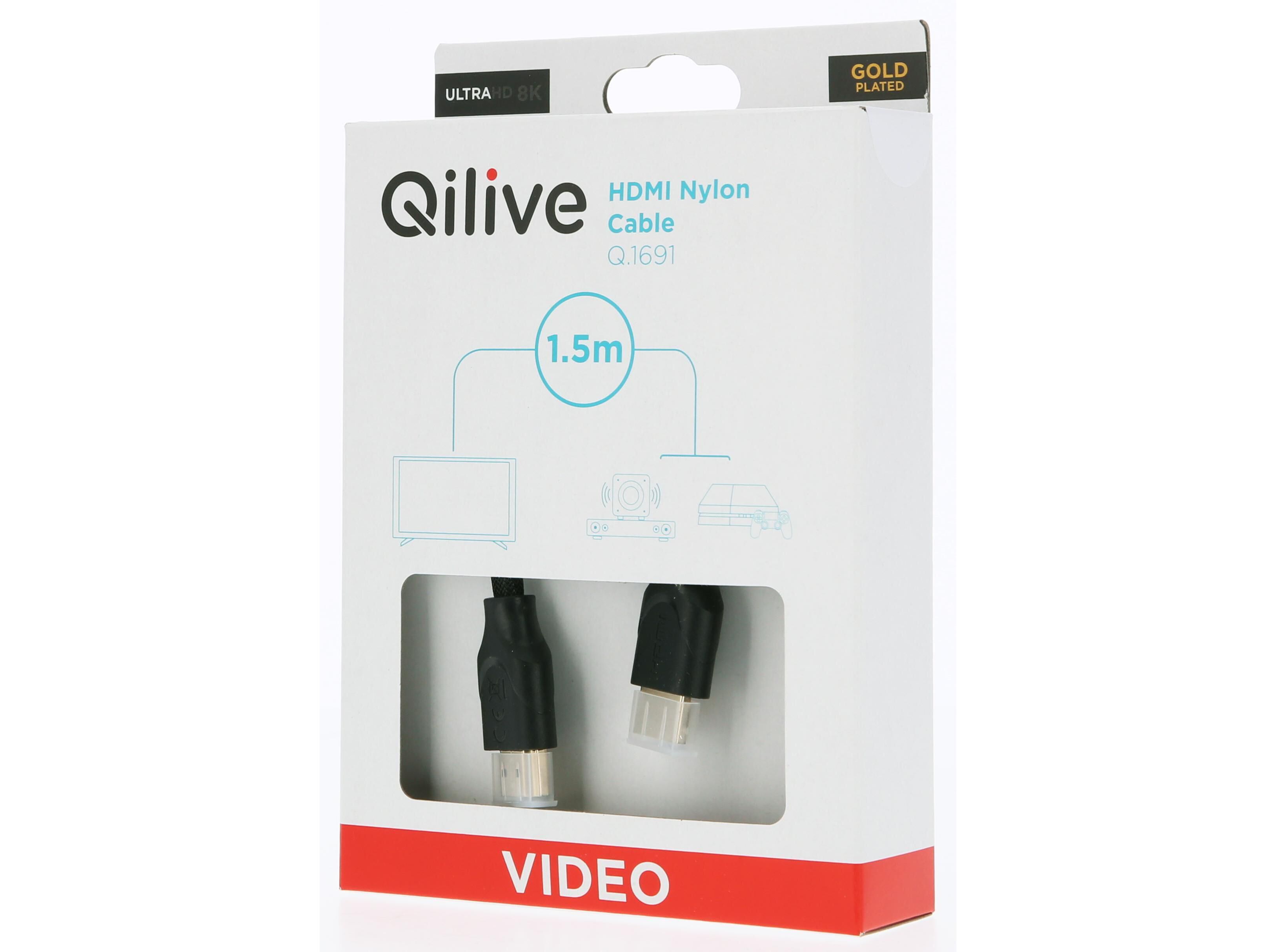 CABO HDMI QILIVE Q.1691 8K ULTRA HD 1.5M EM NYLON image number 1