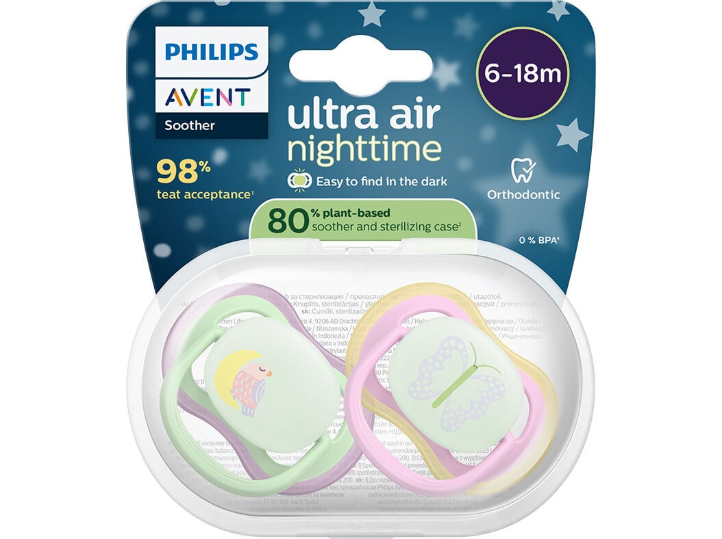 CHUPETA AVENT ULTRA AIR NT 6-18M LIL/ROS 2UN image number 0