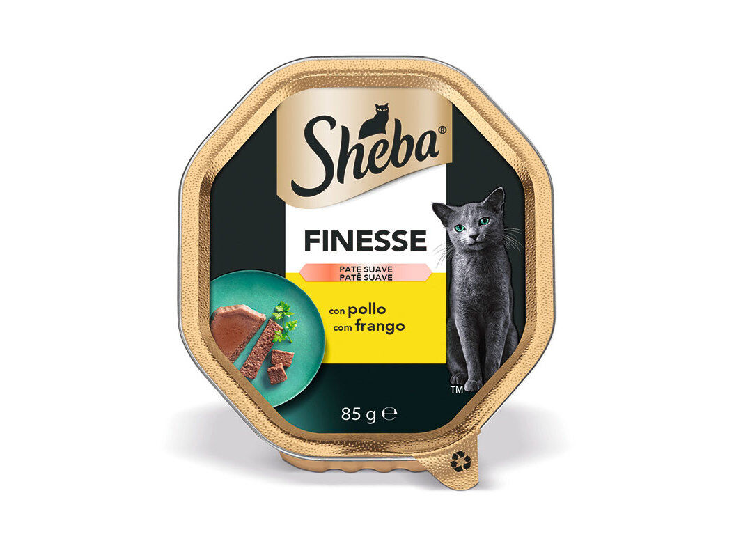 COMIDA H&Uacute;MIDA GATO SHEBA TERRINA FRANGO 85G image number 0