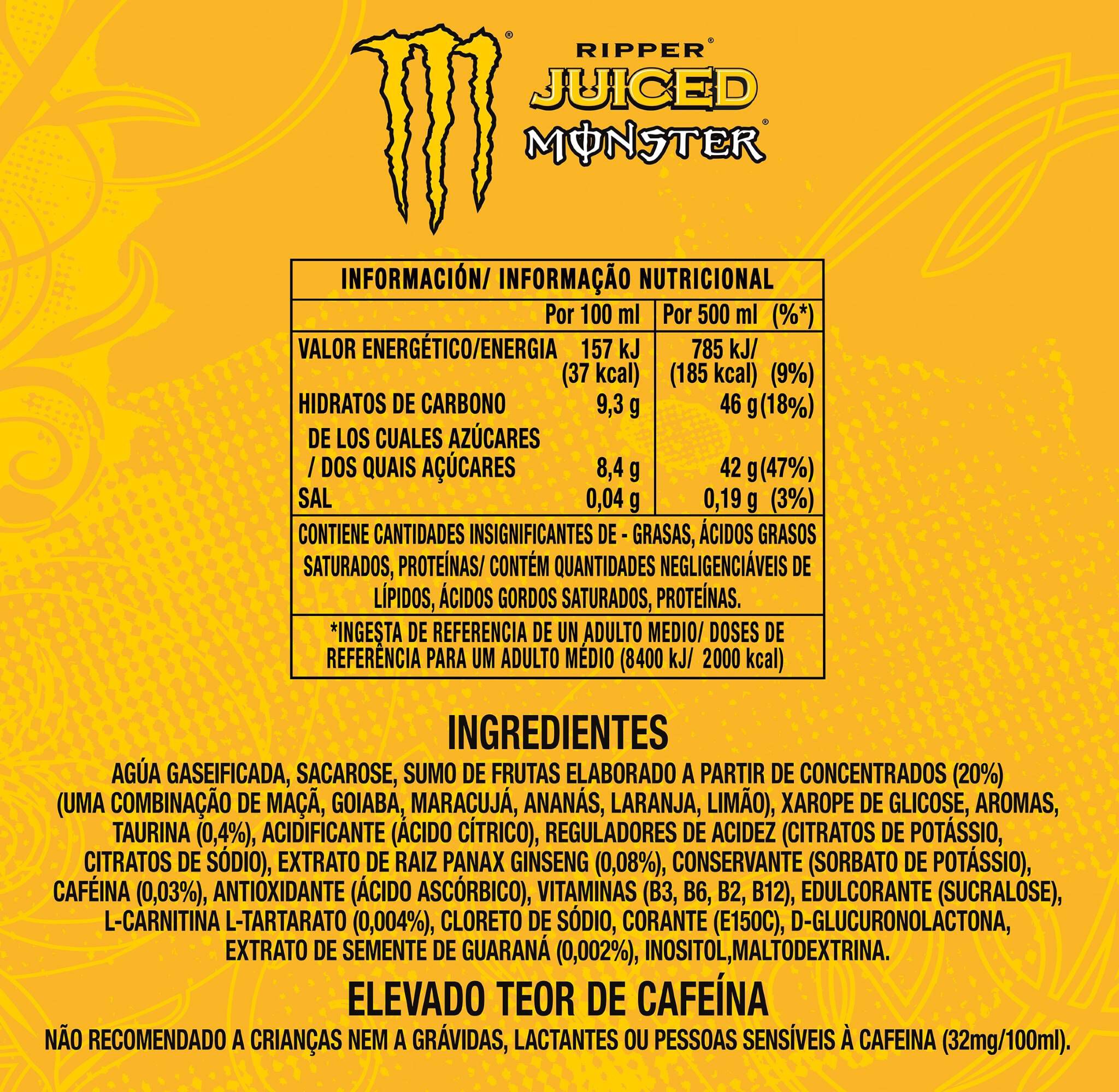 BEBIDA MONSTER ENERG&Eacute;TICA RIPPER 0.50L image number 1