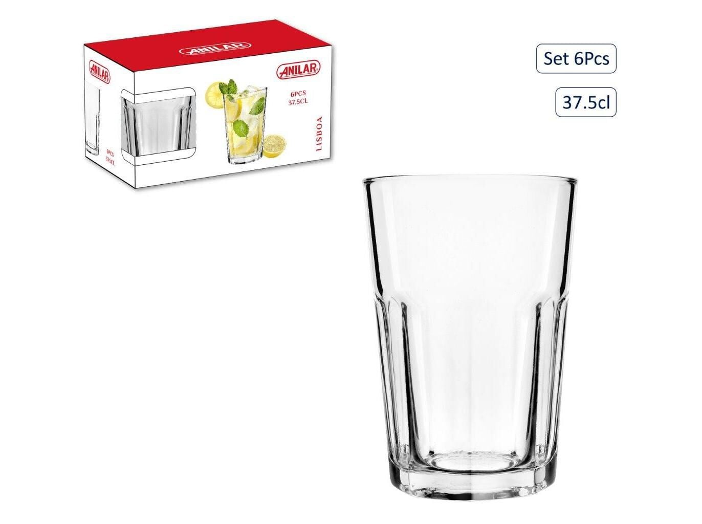 CONJUNTO DE 6 COPOS ANILAR 37.5CL