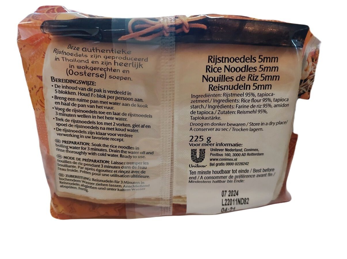 NOODLES ARROZ CONIMEX 5MM 225G image number 1
