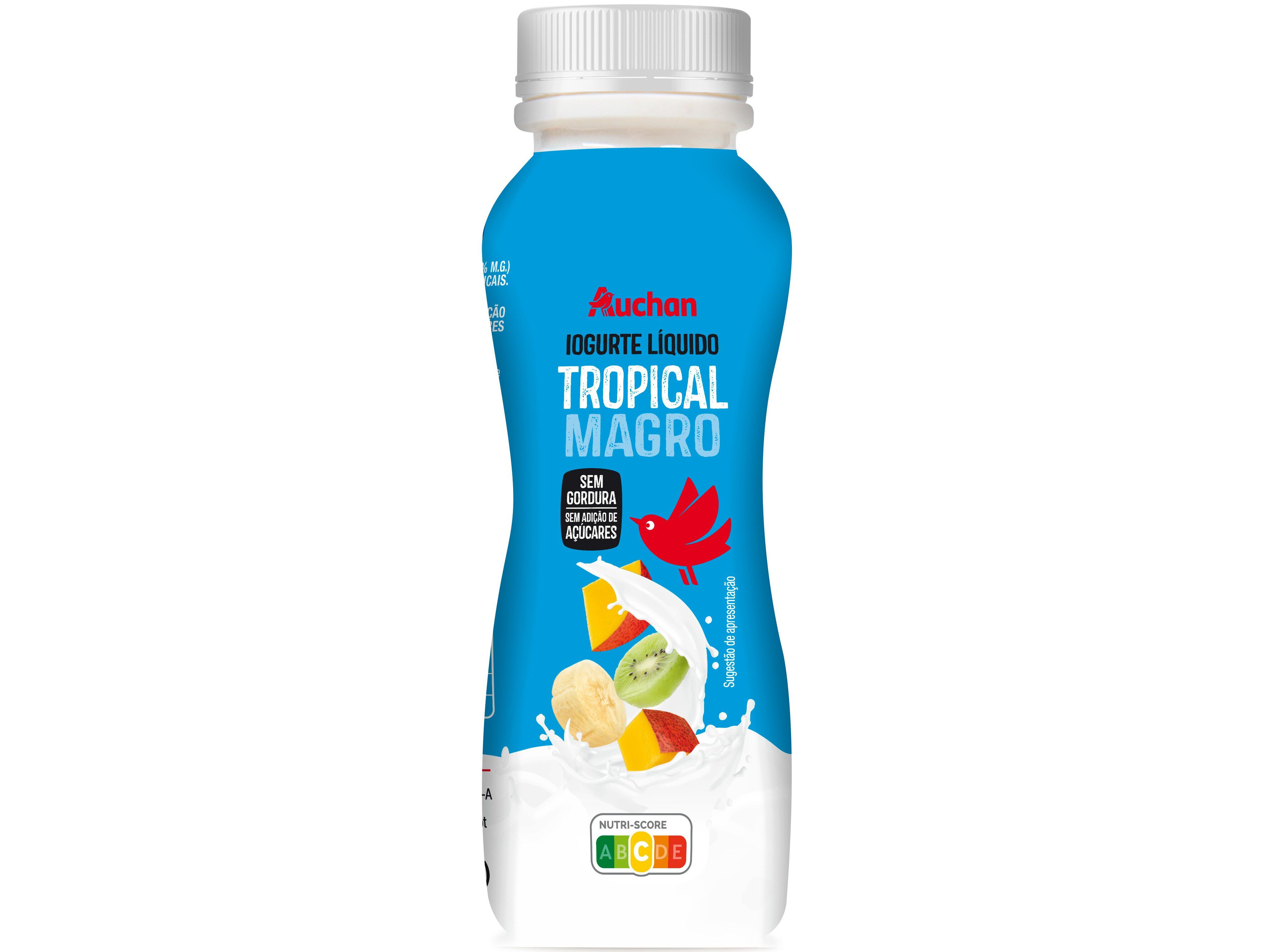 IOGURTE L&Iacute;QUIDO MAGRO AUCHAN TROPICAL 160G image number 0