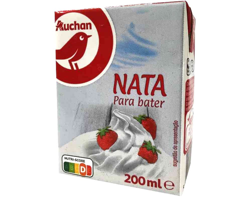 NATA AUCHAN UHT PARA BATER 200ML