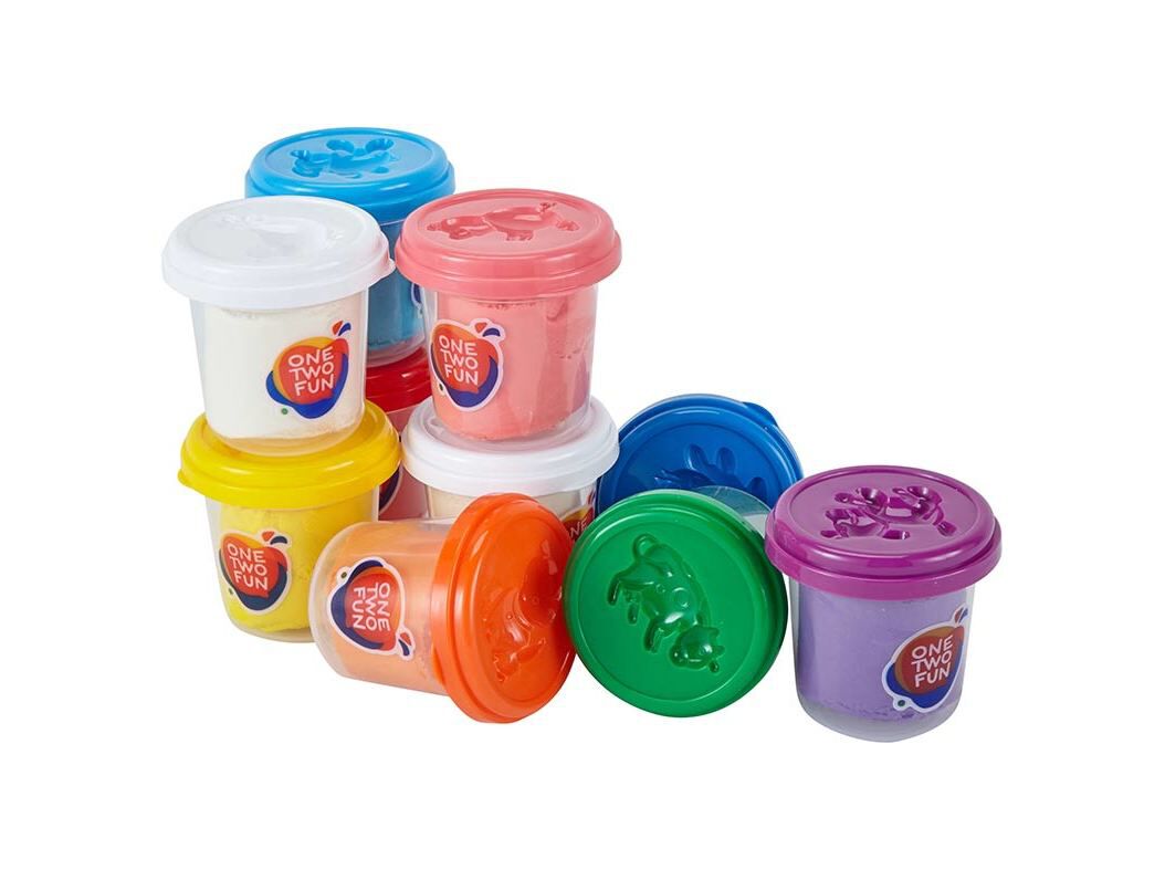 PLASTICINA ONE TWO FUN POTE 10X140G image number 1