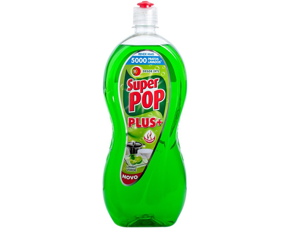 DETERGENTE DE LOI&Ccedil;A SUPER POP PLUS+ LIMA LIM&Atilde;O 1LT