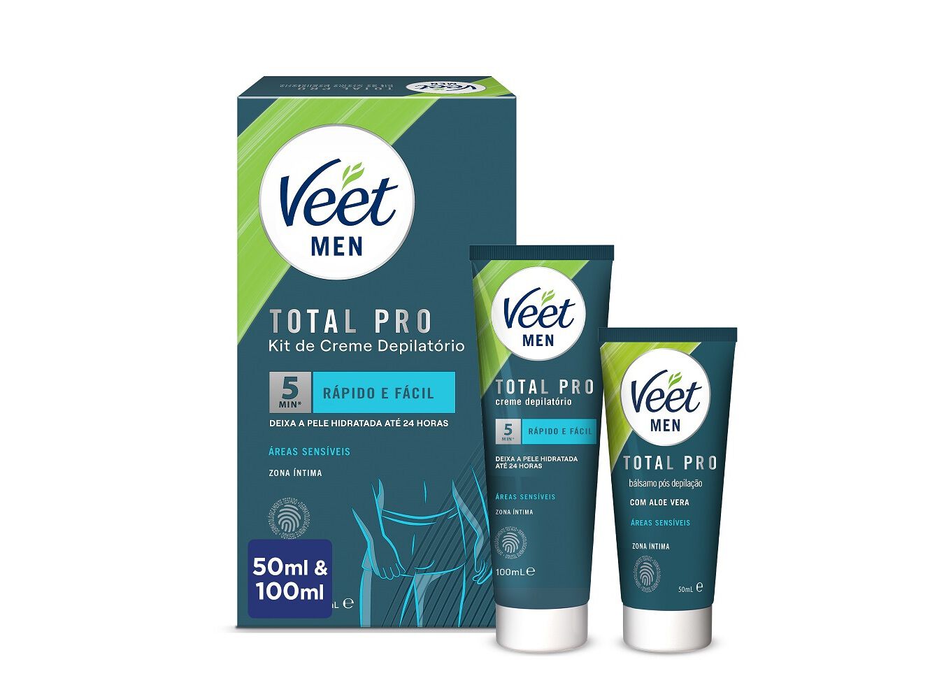 CREME DEPILAT&Oacute;RIO VEET MEN ZON &Iacute;NTIMA 100ML +B&Aacute;LSAMO 50 ML