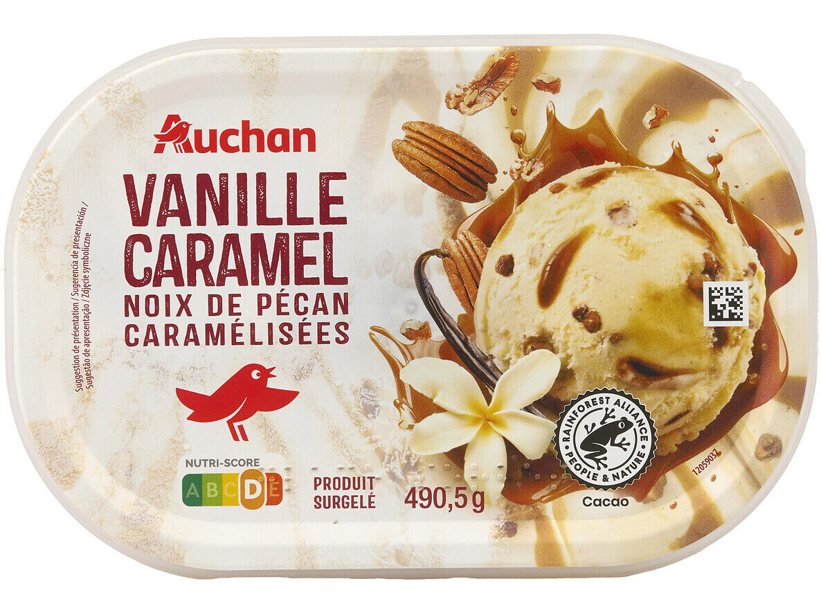 GELADO AUCHAN BAUNILHA NOZES-PEC&Atilde;S 900ML