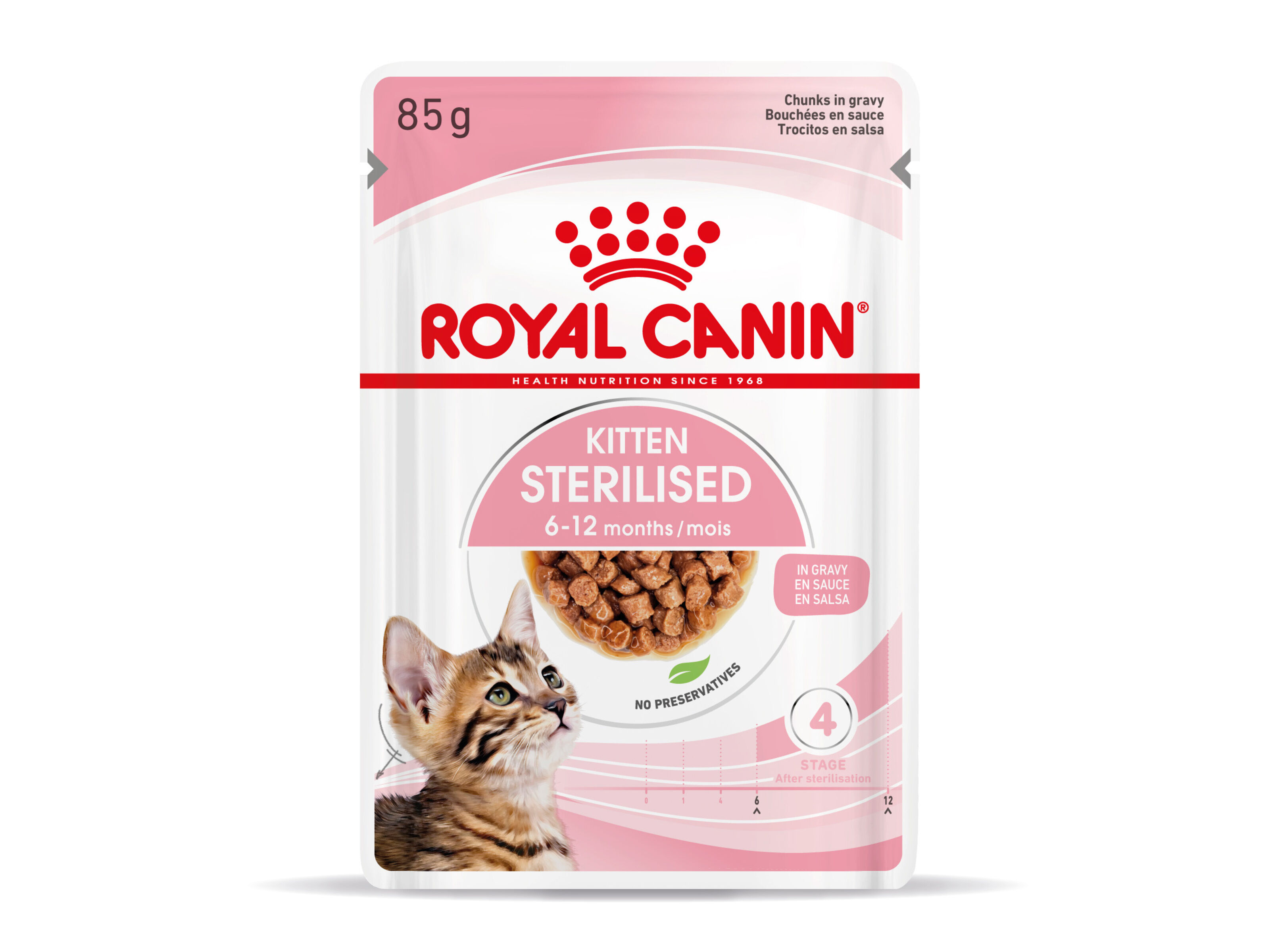 COMIDA H&Uacute;MIDA GATO ROYAL CANIN KITTEN ESTERILIZADO GRAVY 85G image number 0