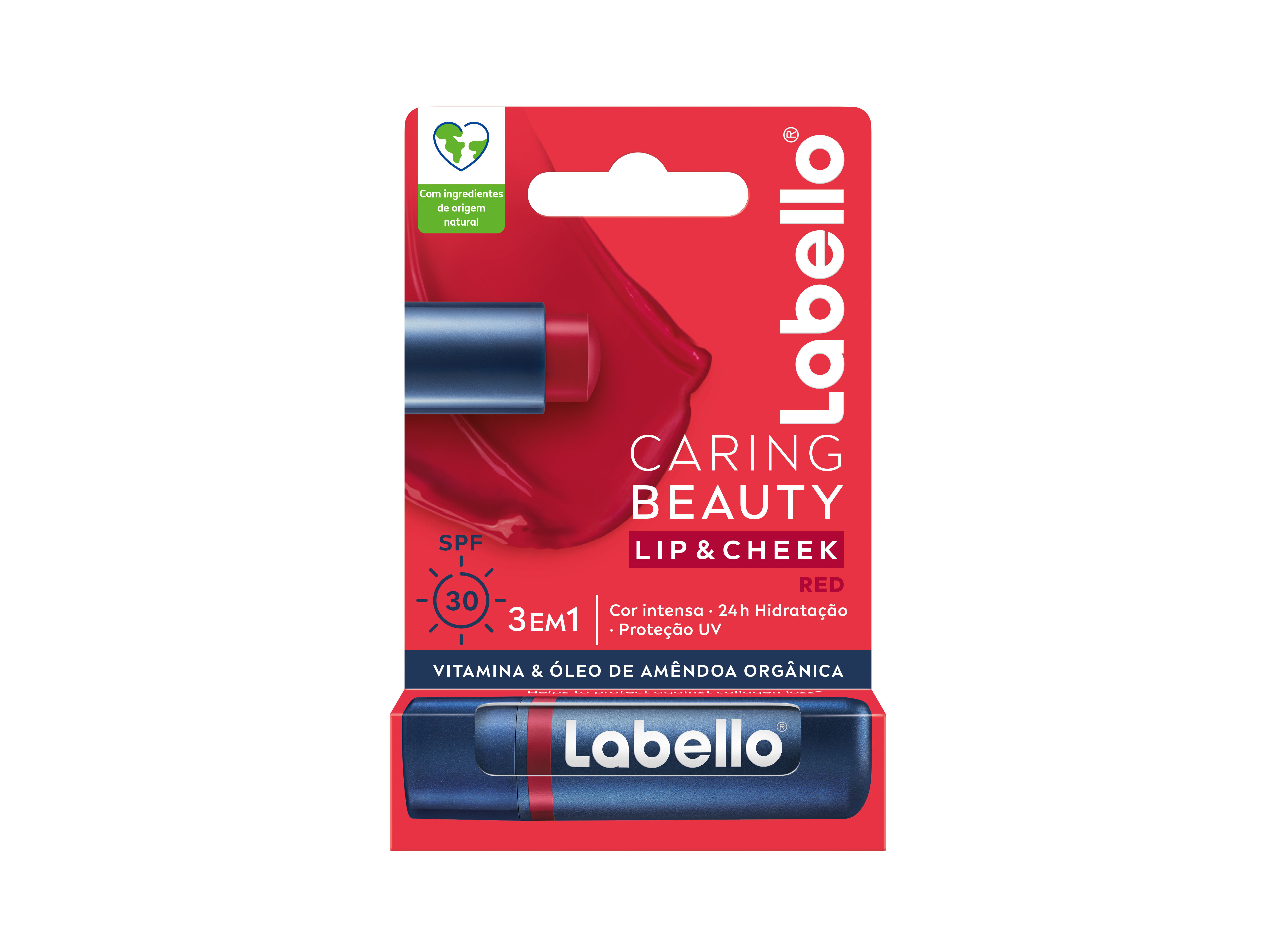 BATOM LABELLO CARING BEAUTY RED 1 UN image number 0