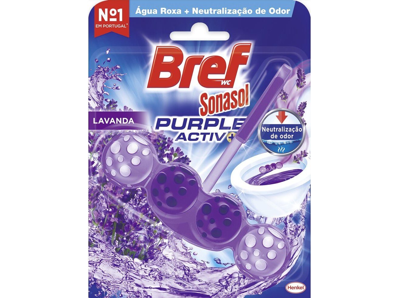 BLOCO SANIT&Atilde;RIO BREF PURPLE ACTIV LAVANDA 1X50G image number 1