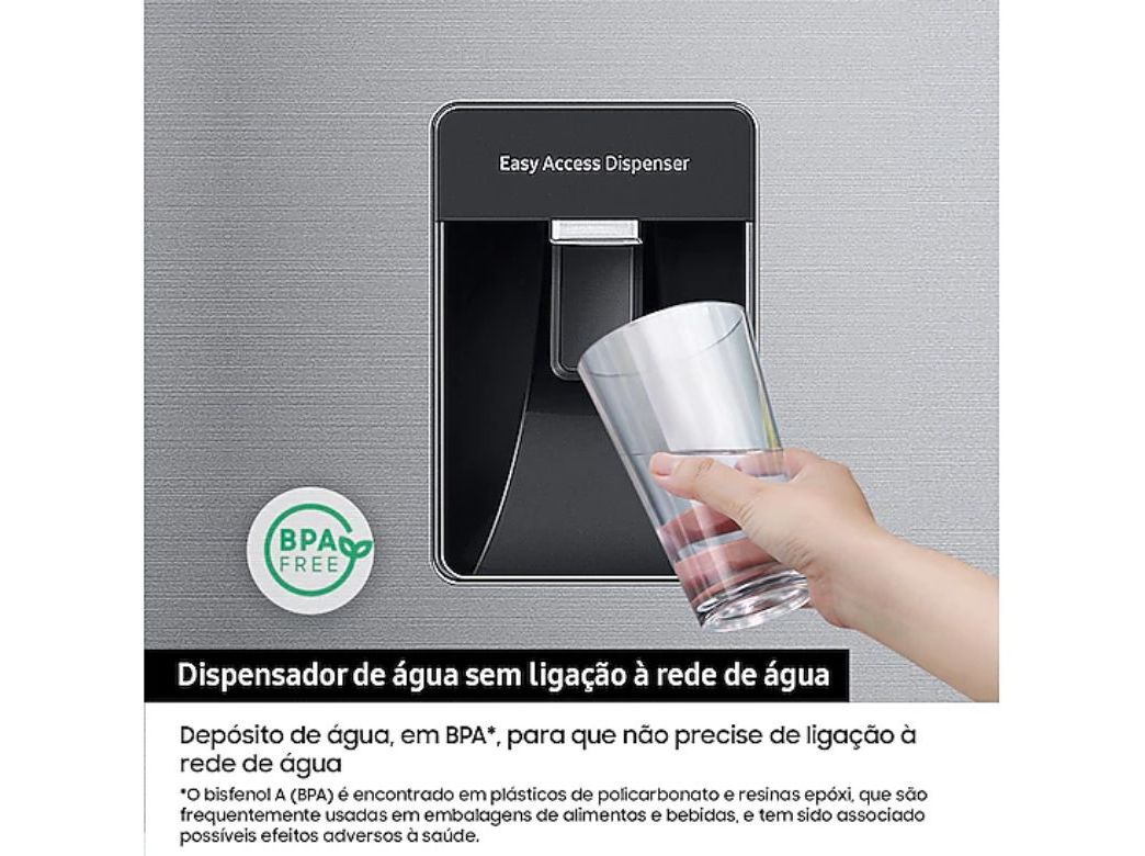 FRIGOR&Iacute;FICO AMERICANO SAMSUNG RF48A401EM9/EF 4 PORTAS COM DISPENSADOR DE &Aacute;GUA image number 2