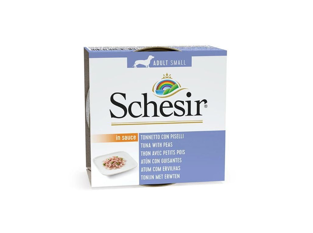 COMIDA H&Uacute;MIDA C&Atilde;O SCHESIR ATUM/ERVILHAS 85G image number 0