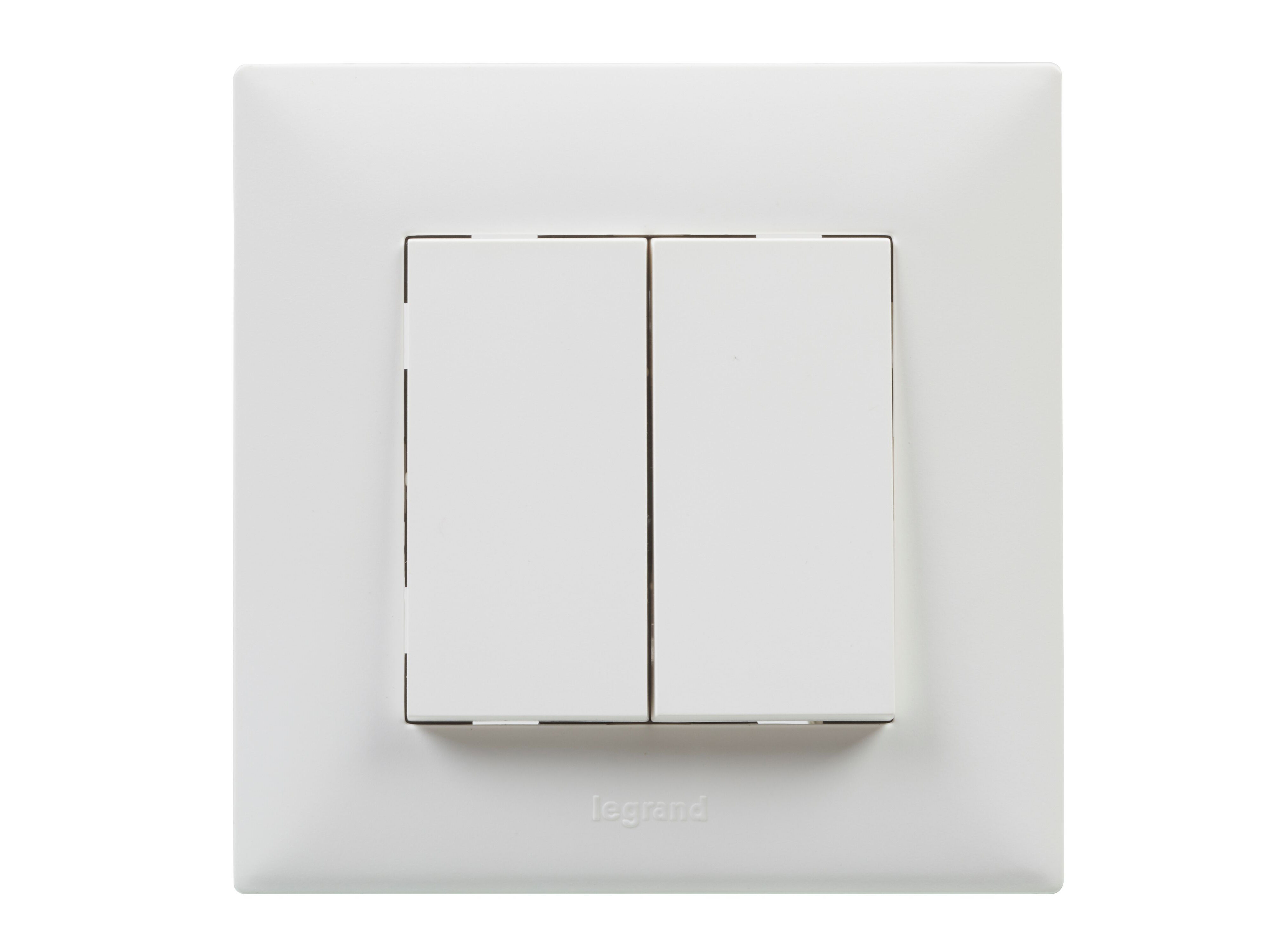 INTERRUPTOR DUPLO LEGRAND BRANCO NILOE STEP image number 0