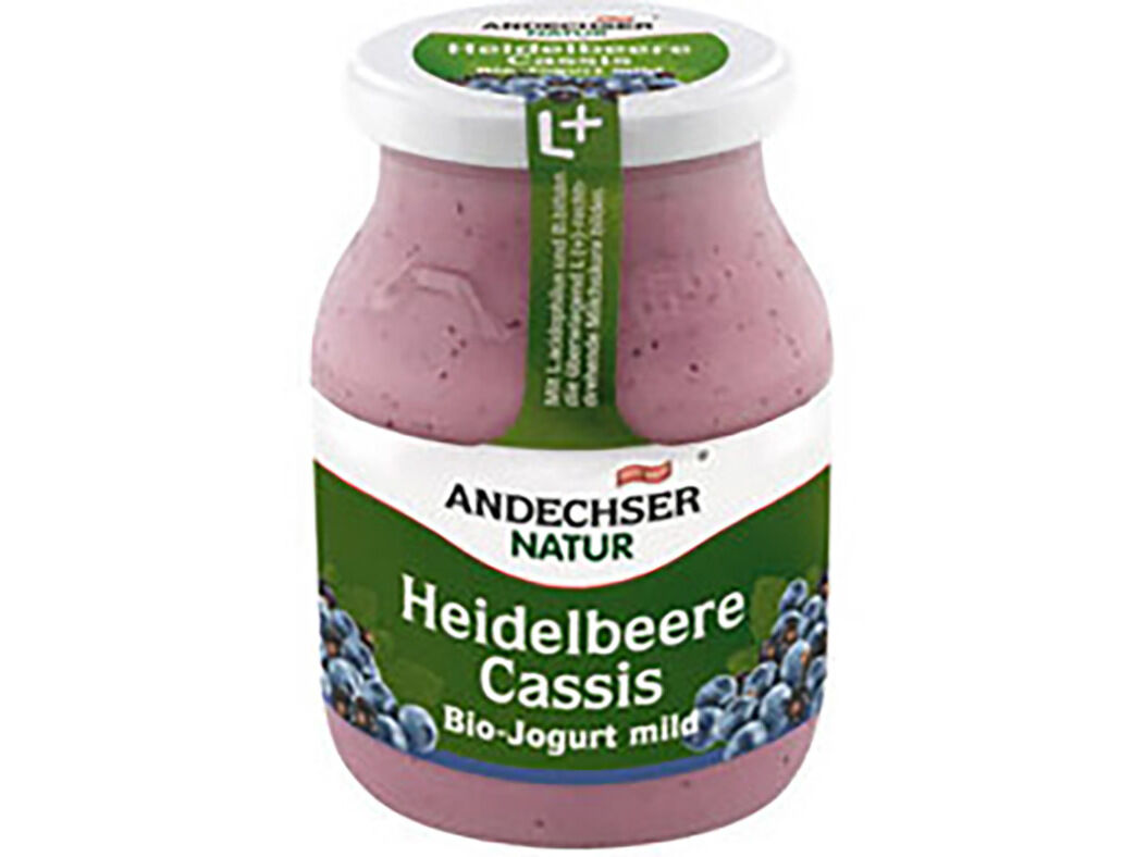 IOGURTE ANDECHSER BIOL&Oacute;GICO MIRTILO E CASSIS 500G image number 0